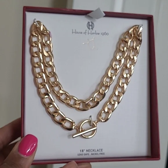 House of Harlow 1960 Gold Chain Necklace - Picture 1 of 7